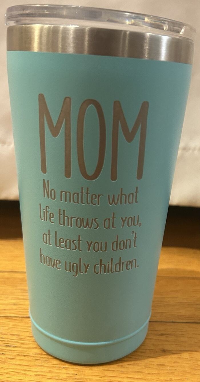 Sodilly 16 oz Teal Mom Tumbler